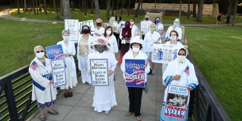 LWV Irving group photo commemorating 100 year anniversary