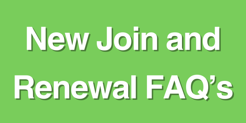 Join and Renewal FAQ