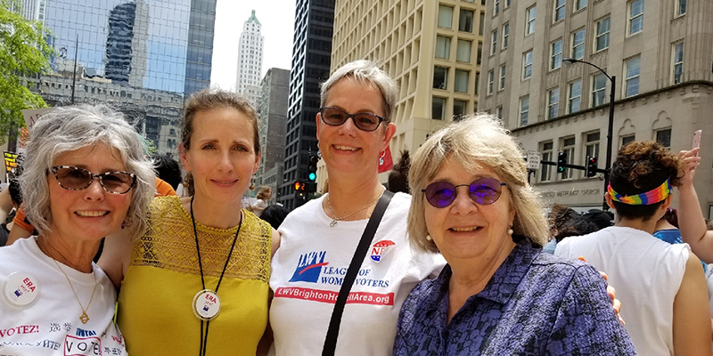 LWVLC Members at march in Chicago