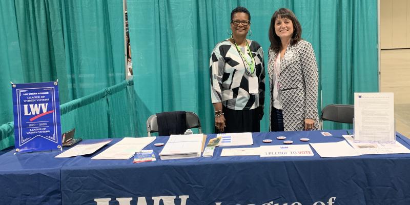 WonderWomen in Tech Voter Registration Booth