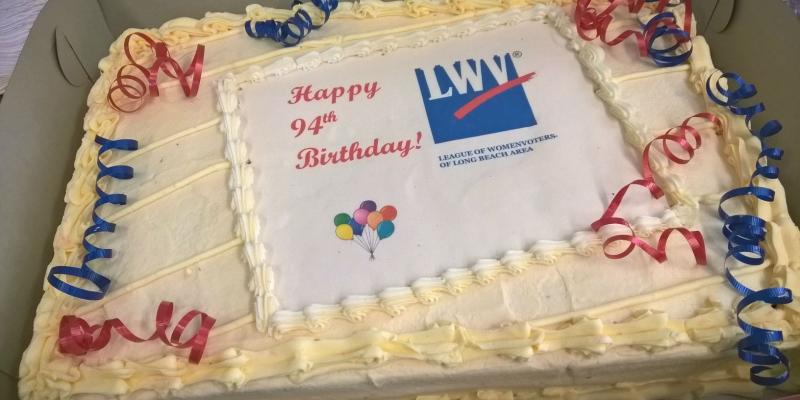 League of Women Voters Long Beach 92 Year Birthday Cake 92 Year Birthday Cake