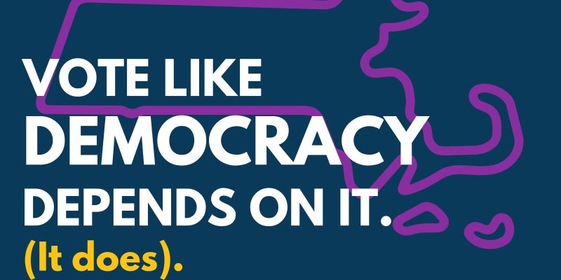 LWVM Vote Like Democracy Depends on You Yard Sign