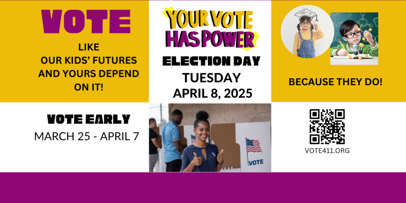 Plan to vote in the April 8 municipal elections!