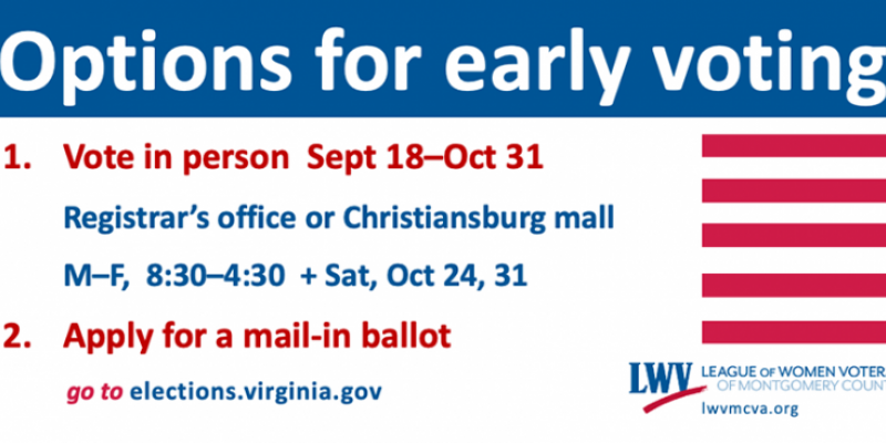 options for early voting in Montgomery County, VA