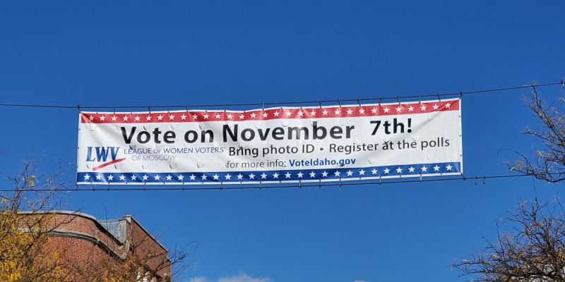 Banner advertising election day
