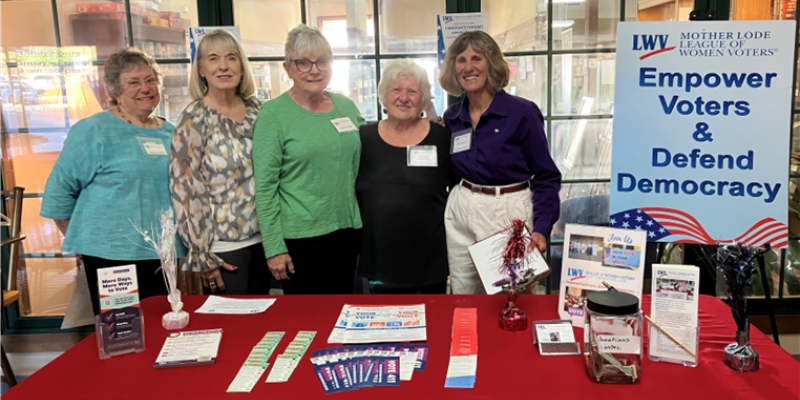 April 2026 Tuolumne County BOS District 3 Forum Welcome Table