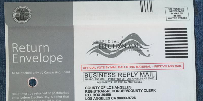 Mail in ballot