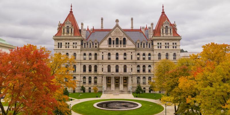 The fall season at New York State House Capitol in Albany