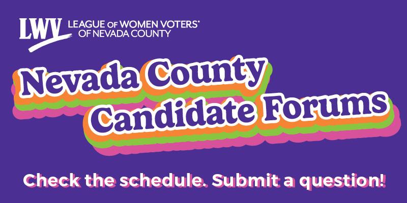 Candidate forum schedule