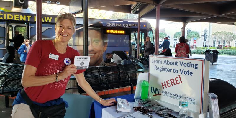 Voter Registration at Downtown Clearwater PSTA Bus Depot Registering Voters at the Pinellas Suncoast Transit Authority Downtown Clearwater Bus Depot