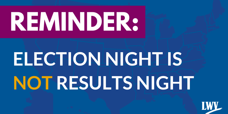 Reminder: election night is not results night