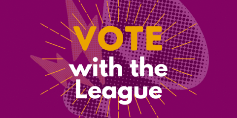 words saying Vote With The League