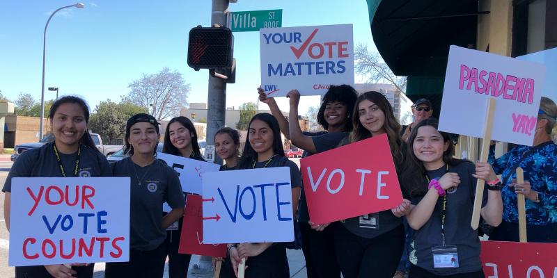 Pasadena Area Youth Getting Out the Vote