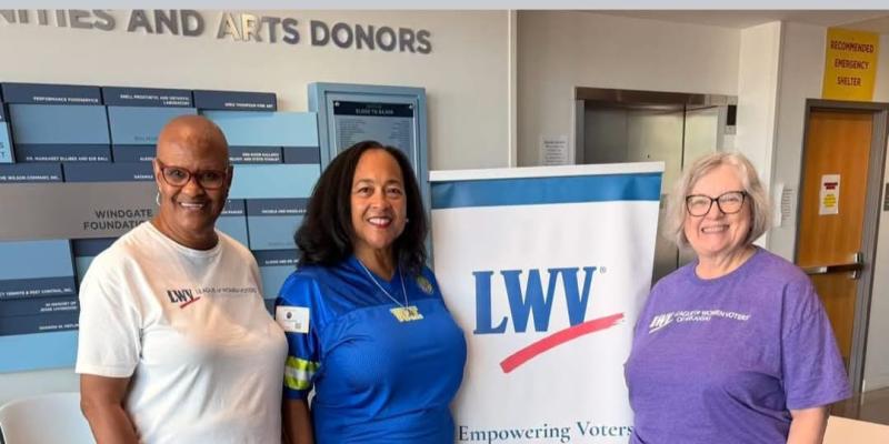 LWVPC members pose with current Pulaski County Circuit Clerk