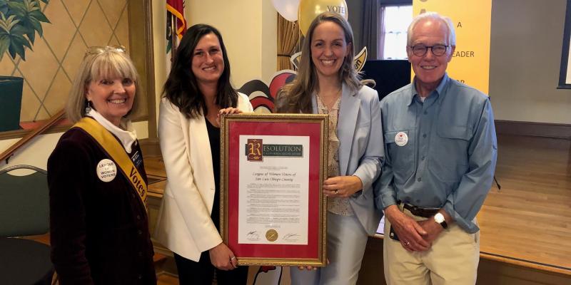 Photo of Members receiving proclamation