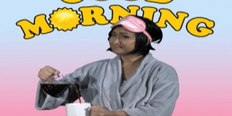 Vote Early Day! Vote Early image of woman in robe pouring coffee