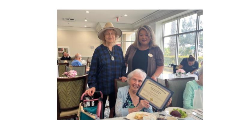 LWVSM President Barbara Inatsugu Presenting Recognition