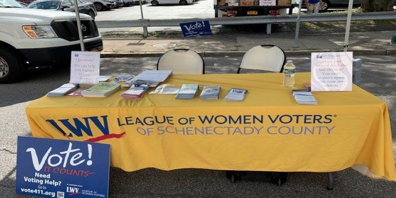 Voter Registration Table at Schenectady Green Market