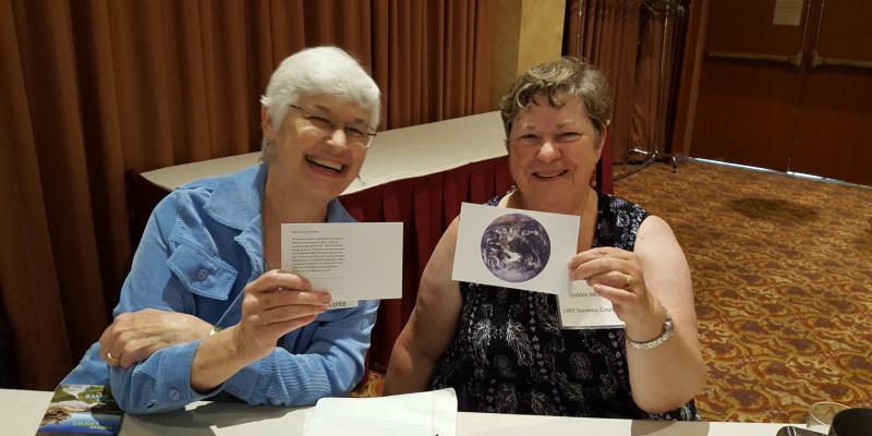 LWV Sonoma County Members Tabling to Support a Green Sonoma County