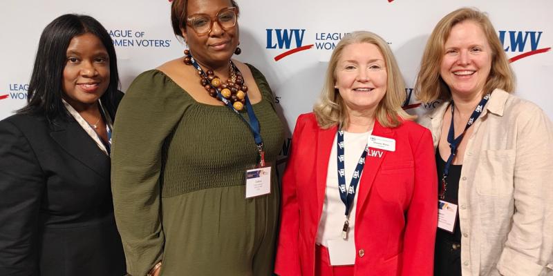LWVSC delegates Hannah E. Parker and Lawson Wetli at 2025 National Council