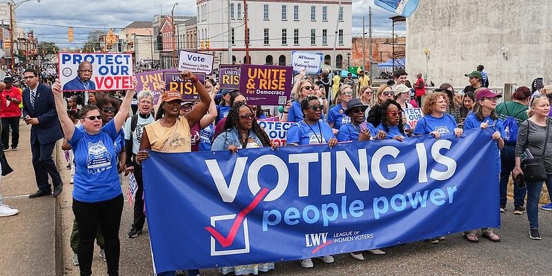 LWV joins the 2026 commemorative march across Edmund Pettus Bridge, Selma, AL 2026 Pettus bridge march, Selma, AL