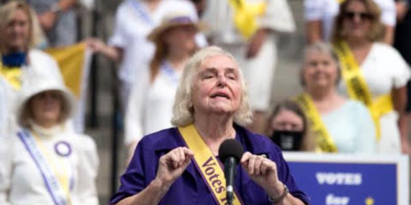 Holley Ulbrich speaks at 100th anniversary