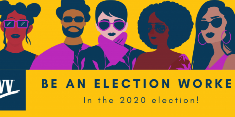 Be an Election worker men and women graphic