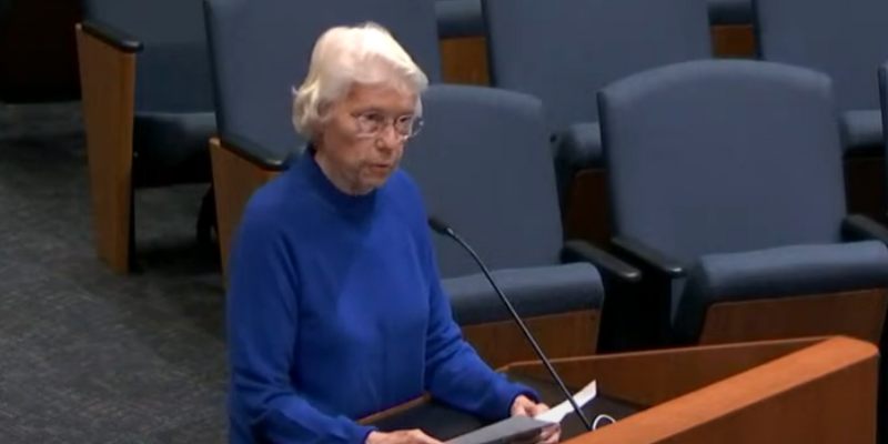 Carol Lindberg speaks at Board of Supervisors meeting for YES on AB, May 24 2022