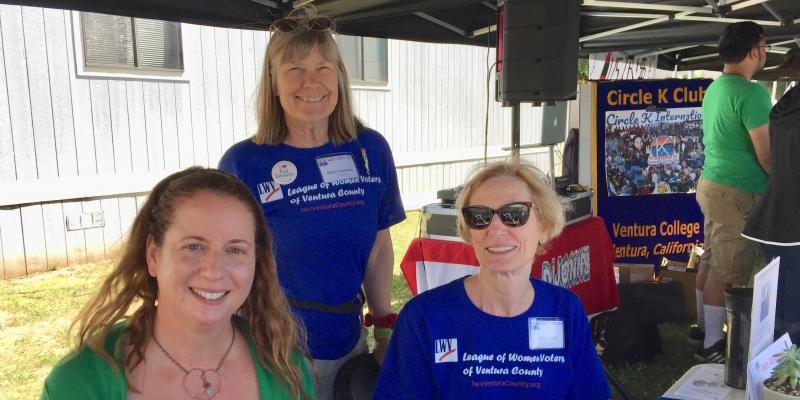 LWV VC tabling at Diversity Festival Ventura College Diversity Fair Ventura College