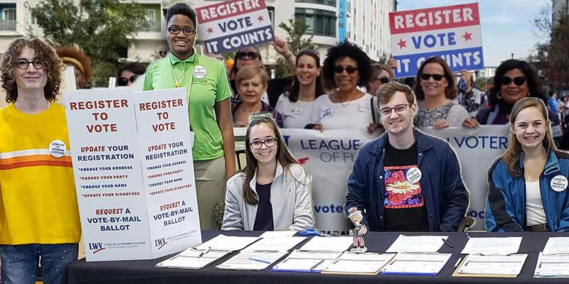 Inside and Out Voter Registration Inside and outside view of registration efforts
