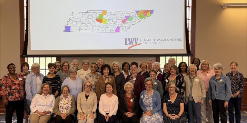 Photo of a group of LWV conference deligation