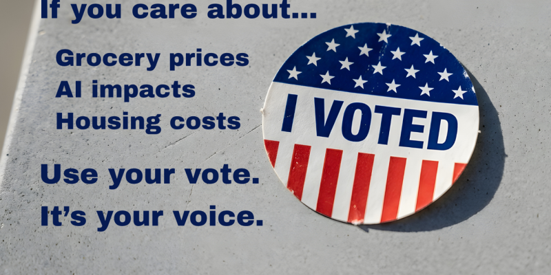 Post card encourage people to vote 