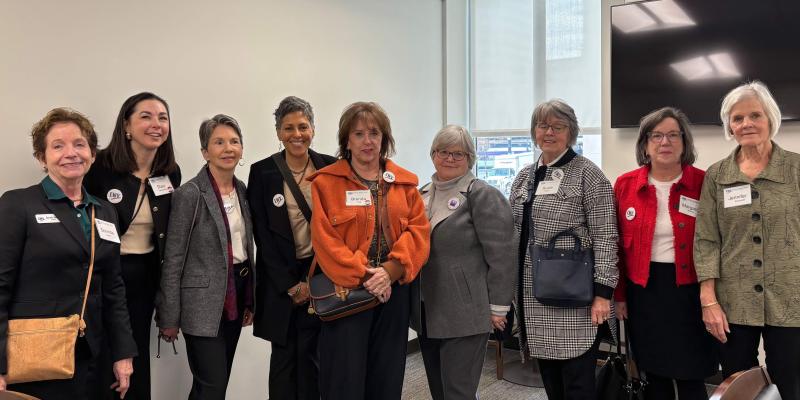 Photo of LWV members at the Cordell Hull Building