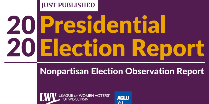 Graphic promoting the release of the League's 2020 November Election Report