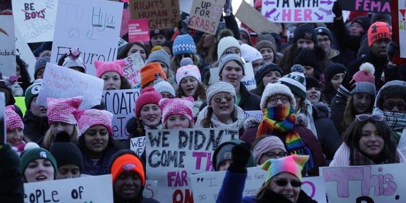 Women's March 2019 - marchers with signs