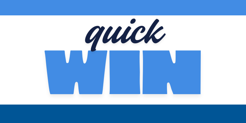 Test image - test reads "quick Win"