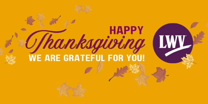 Happy Thanksgiving! We are thankful for you. 