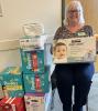Jill with diapers for Centro Hispano de Frederick