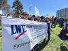 Members behind LWVODC banner at No Kings march, Mar. 28, 2026