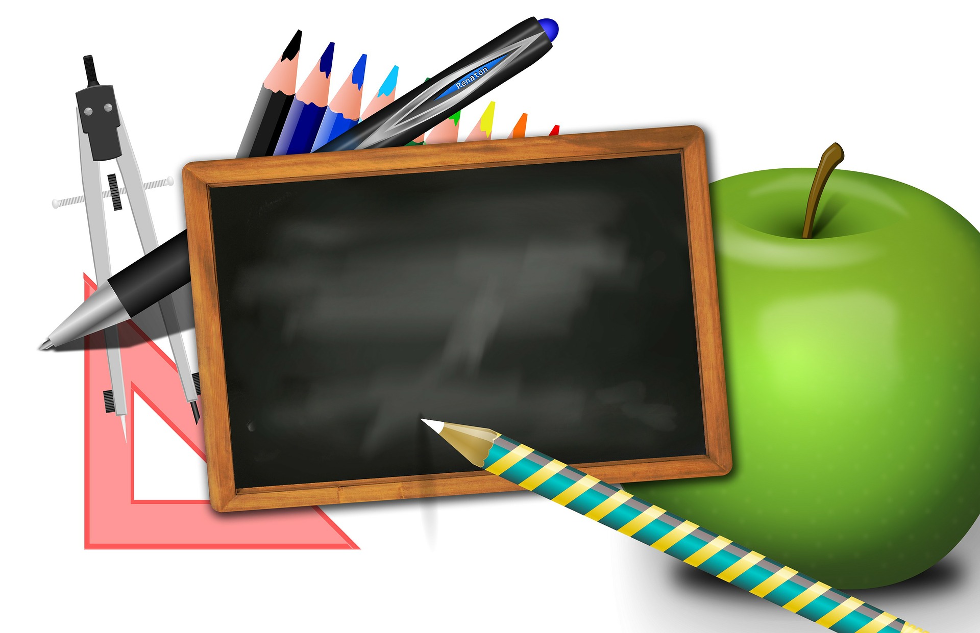 Knox County School Board Candidates Forum chalkboard and apple