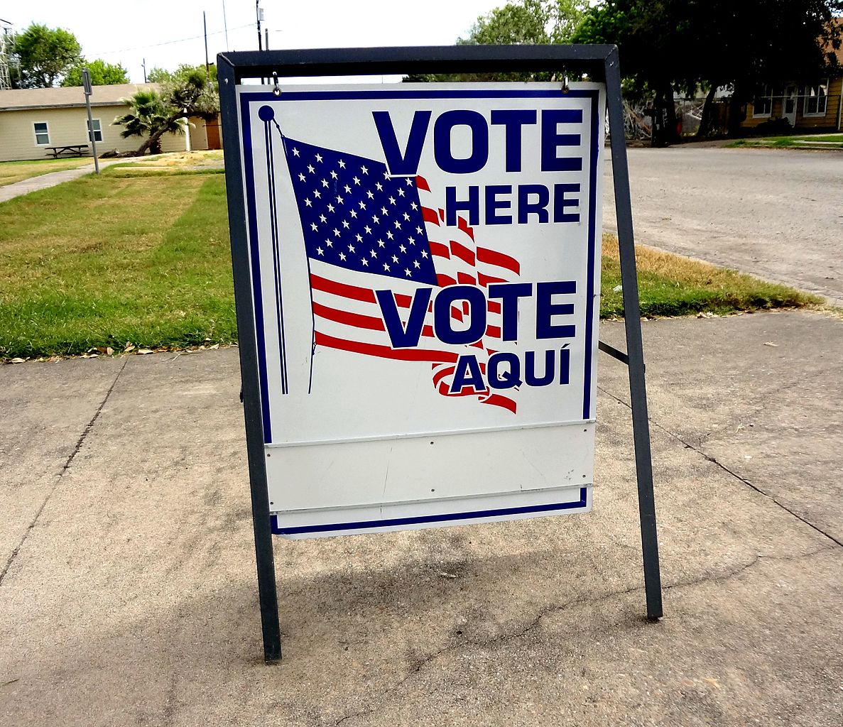 Vote Here sign
