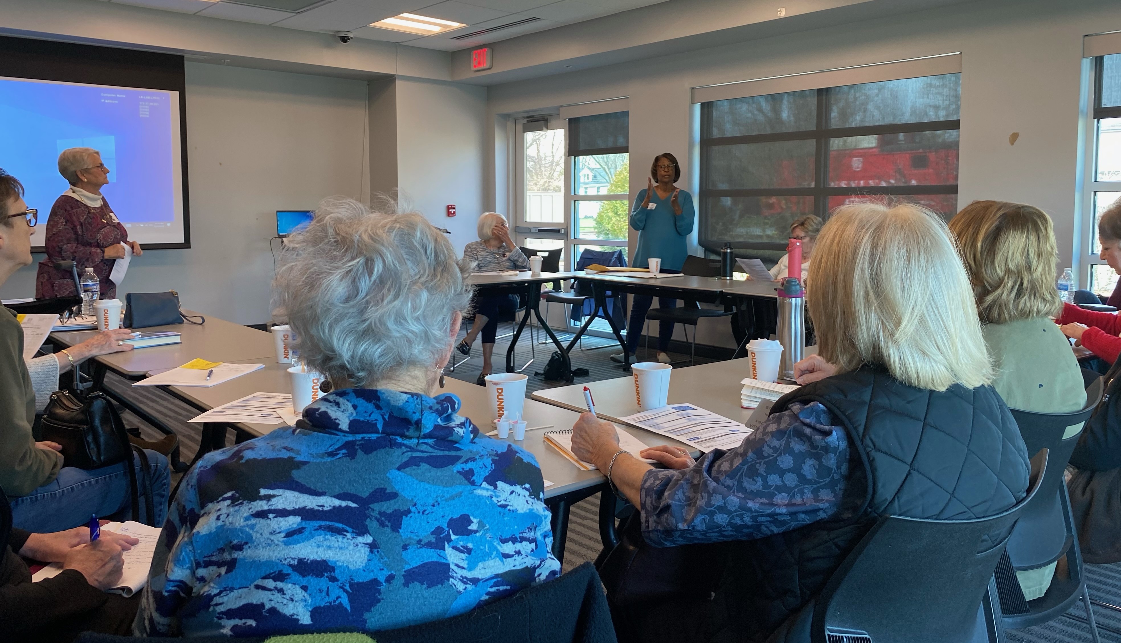 League participants at voter registration training