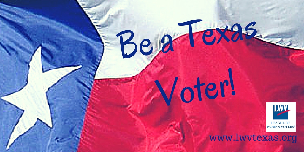 Be a Texas Voter! Texas glag with Be a Texas Voter