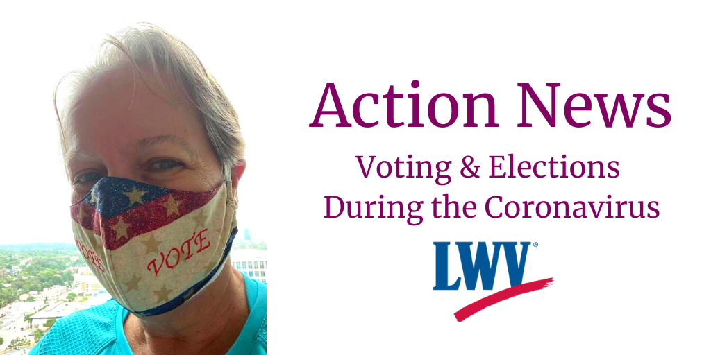 Woman in vote mask