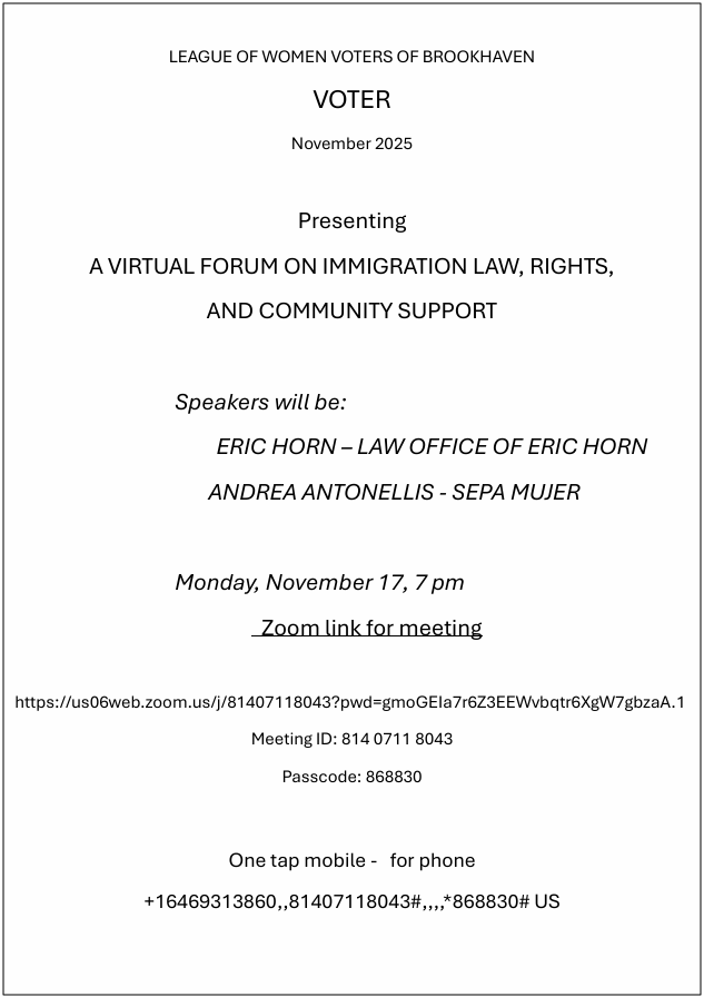 LWV Brookhaven Voter