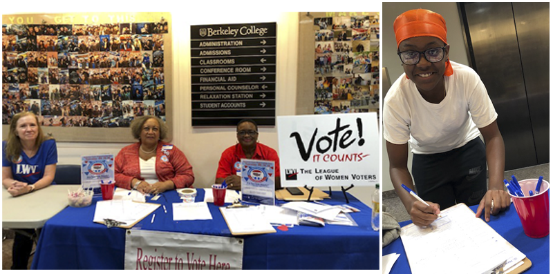 LWVWP Registers Voters at Berkeley College during NVRD