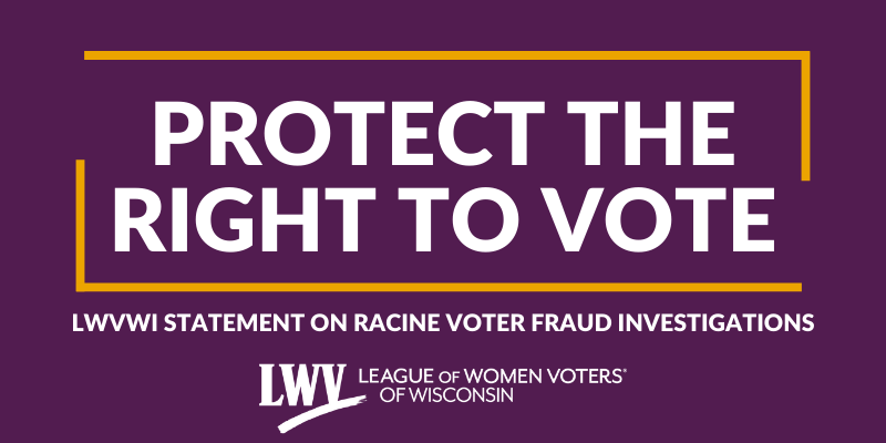 Graphic which reads, "Protect the Right to Vote" 