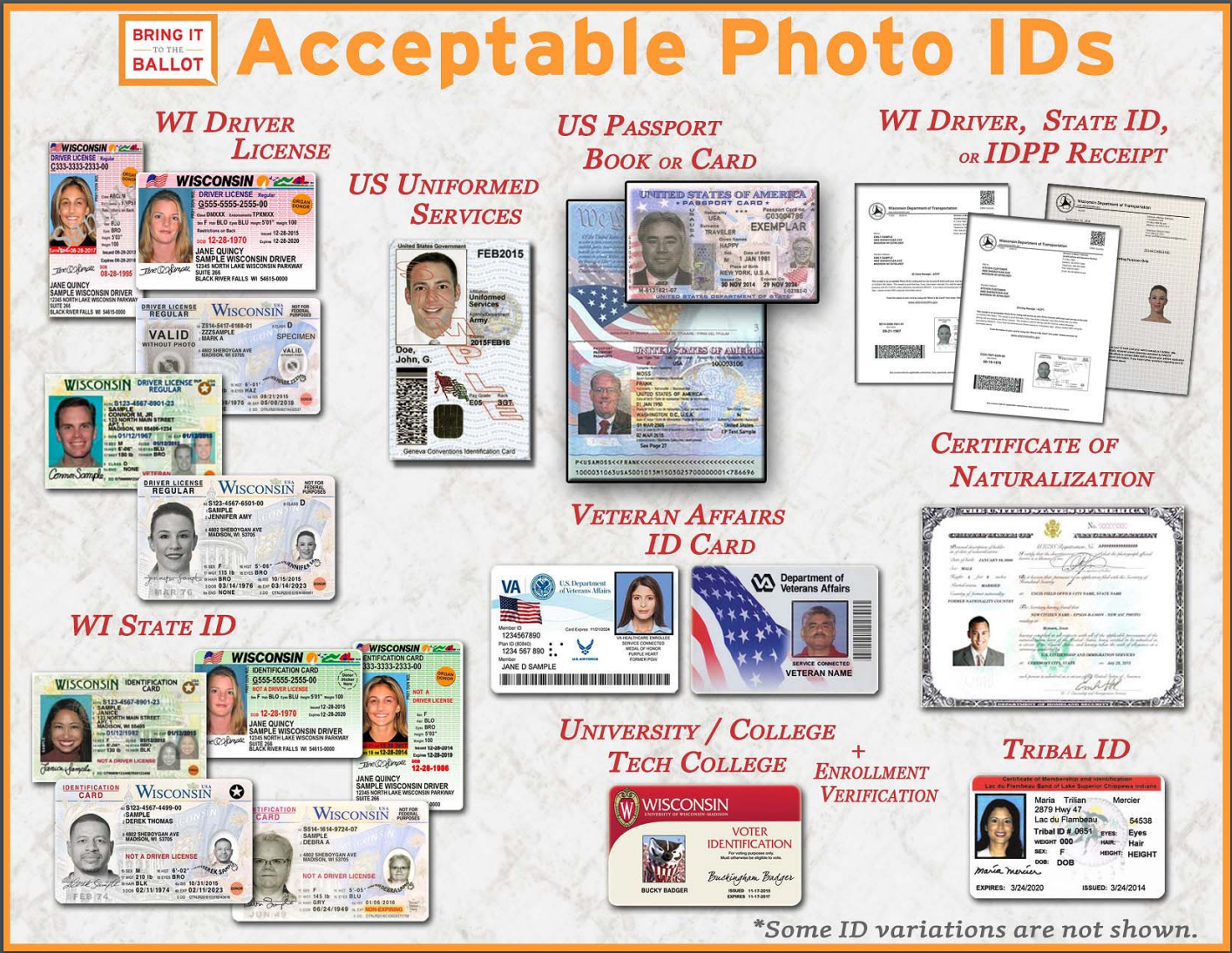Wisconsin Acceptable Photo IDs