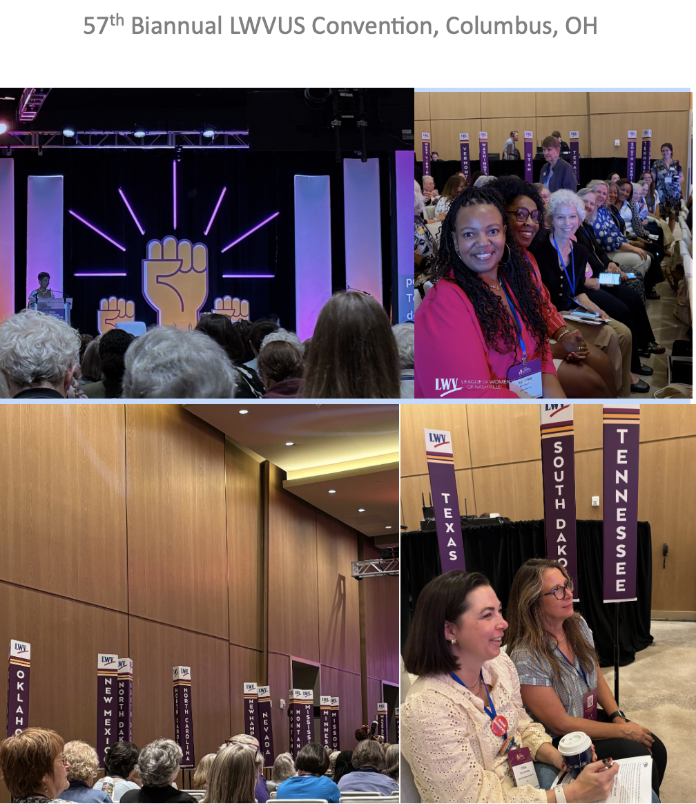Photos of a group of women at LWVUS Convention 