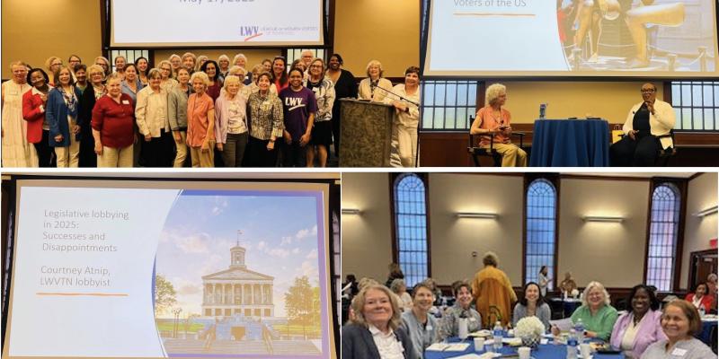 Four photos of people at the Spring Convention 2025